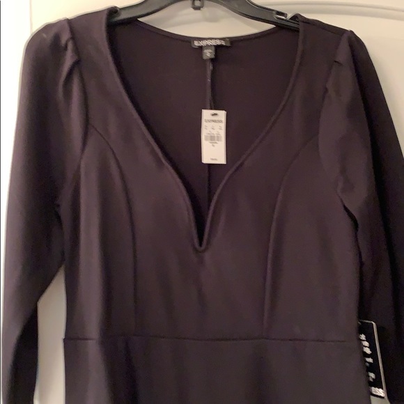 New Express V Neck black work dress size M - Picture 2 of 3